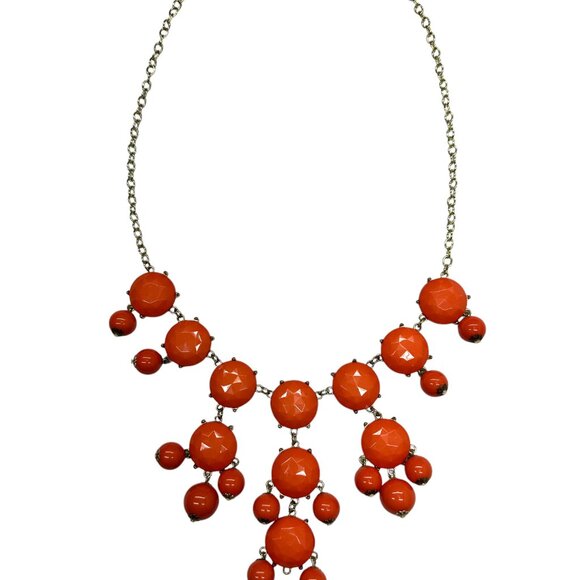 Chunky Coral Beaded Necklace - Picture 2 of 7